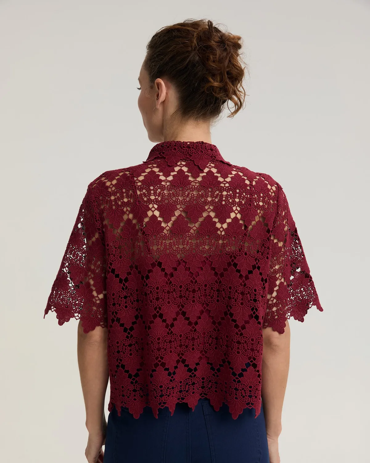 Sportscraft Ariana Lace Cropped camicia in pizzo