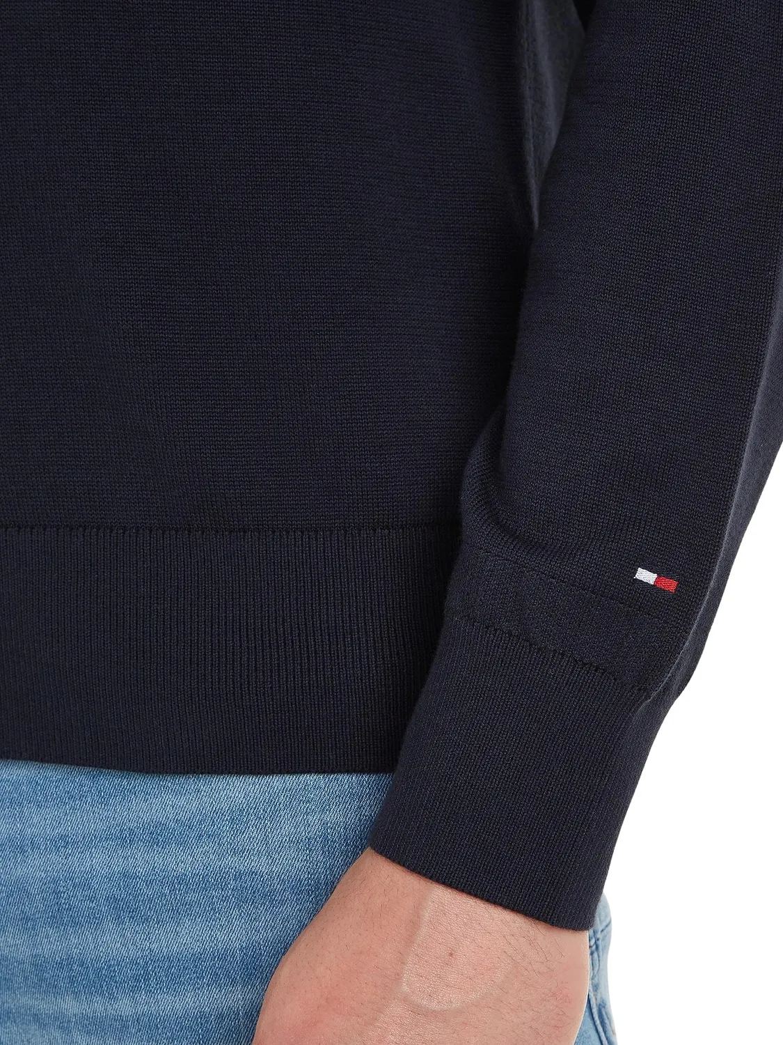Tommy Hilfiger felpa girocollo cotone blu Desert Sky XS