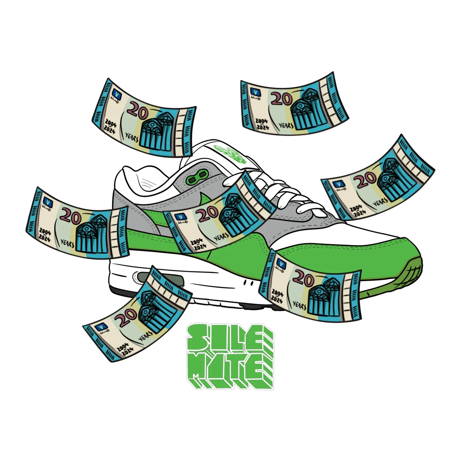 Solemate Chlorophyll 20 t-shirt bianca cotone organico