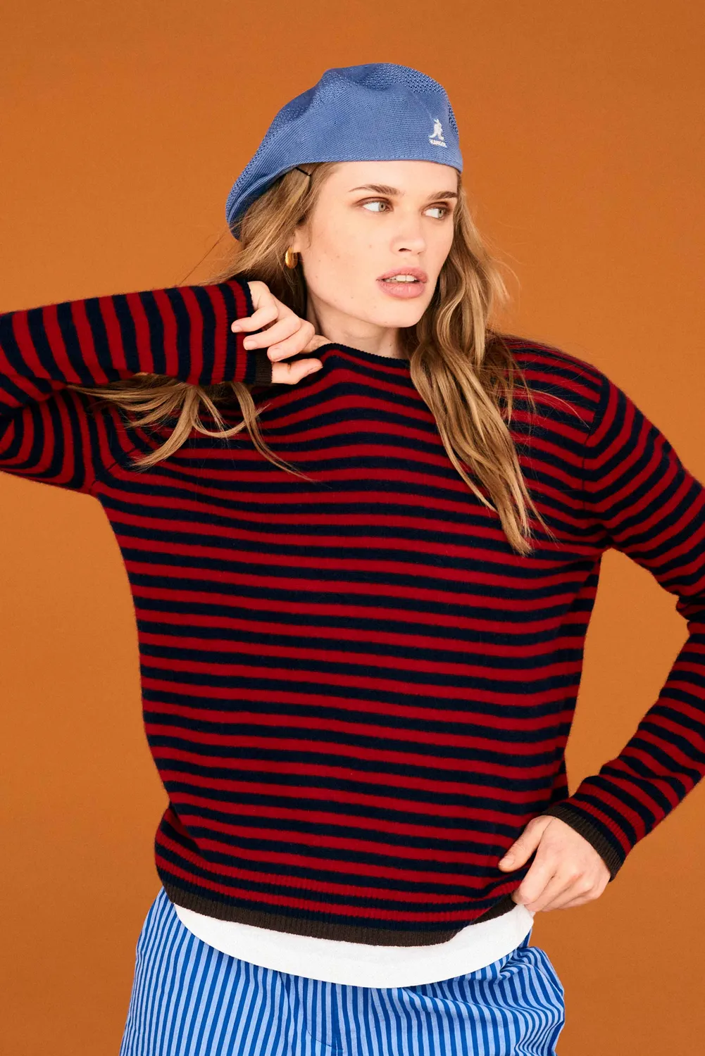 Jumper 1234 Tipped Little Stripe maglione navy righe