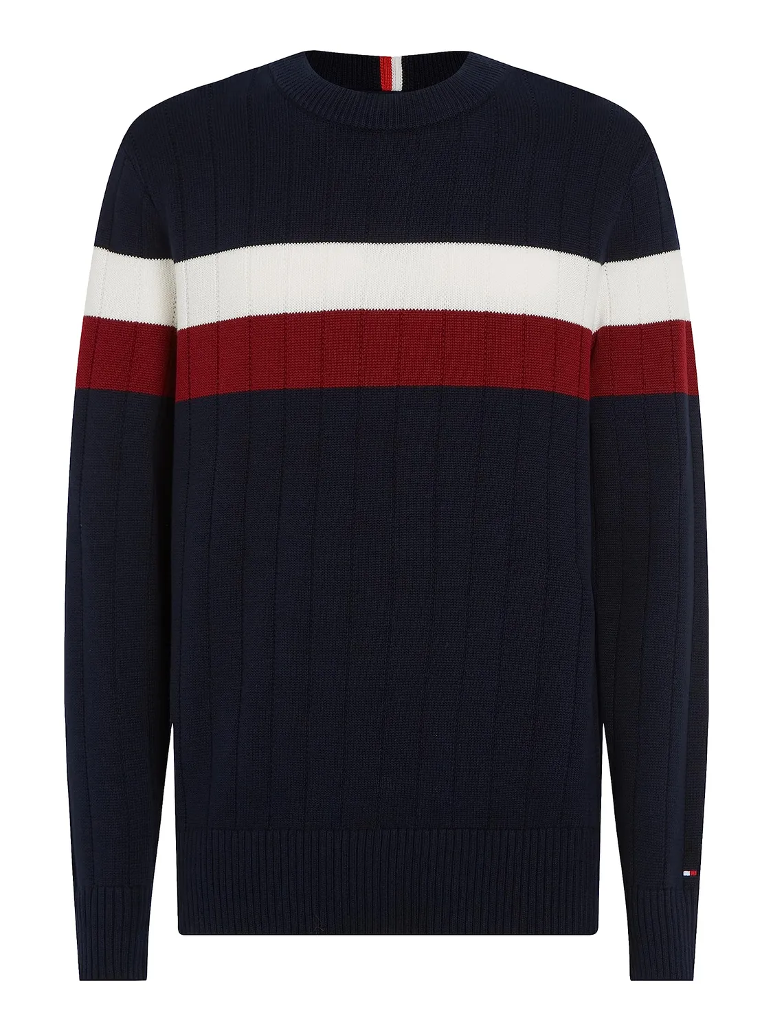 Tommy Hilfiger Colourblock MW0MW33094 Maglione Uomo XS Bianco