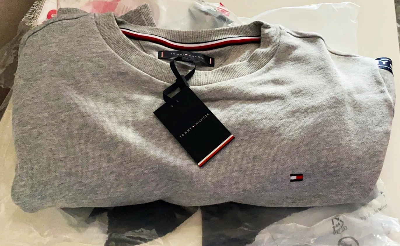Tommy Hilfiger felpa girocollo uomo misto cotone