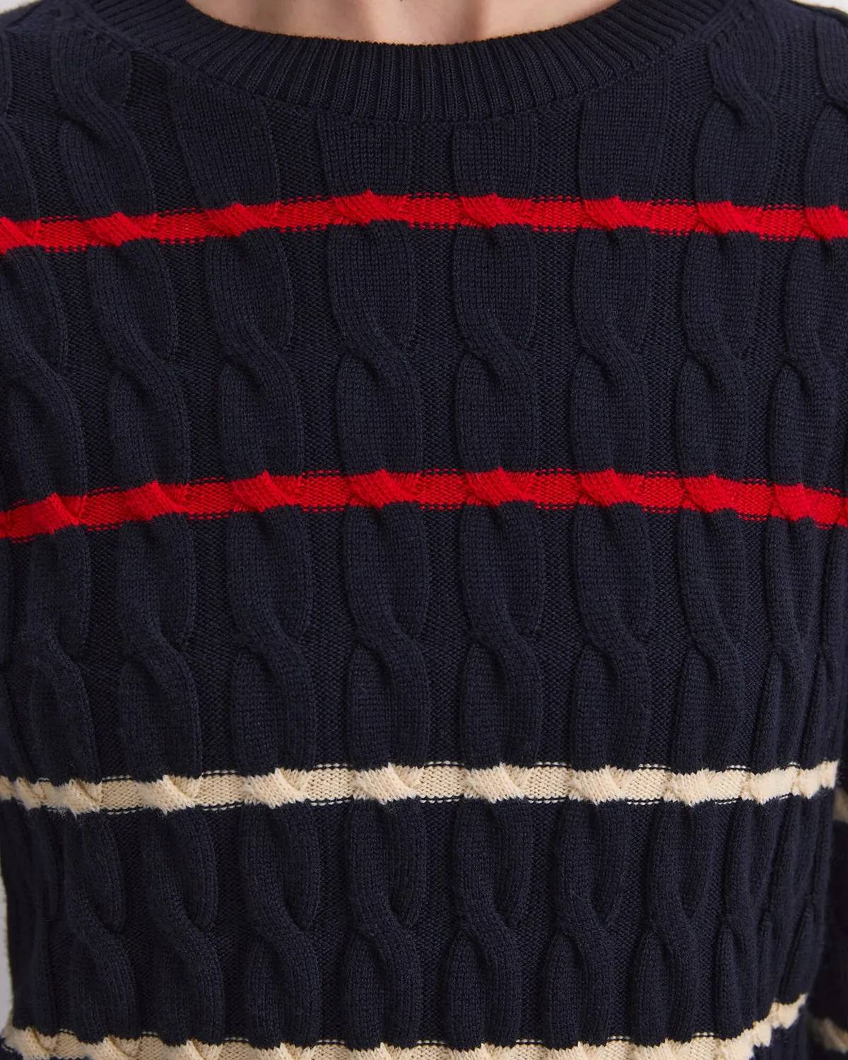 Sportscraft Merino Cable Sweater maglione lana trecce