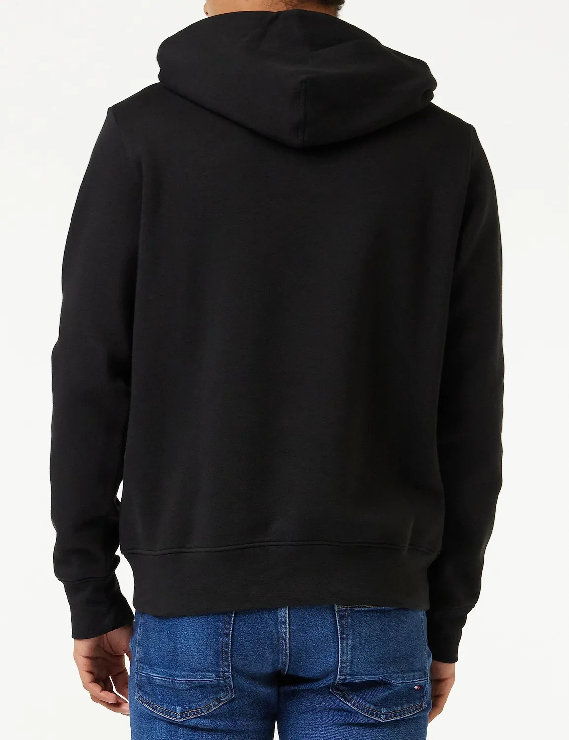 Tommy Hilfiger felpa cappuccio uomo nero Black maglia