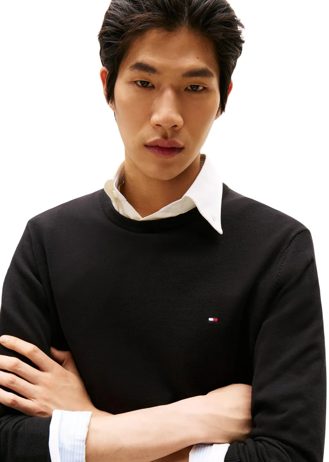 Tommy Hilfiger Essential Cotton maglione uomo blu desert sky