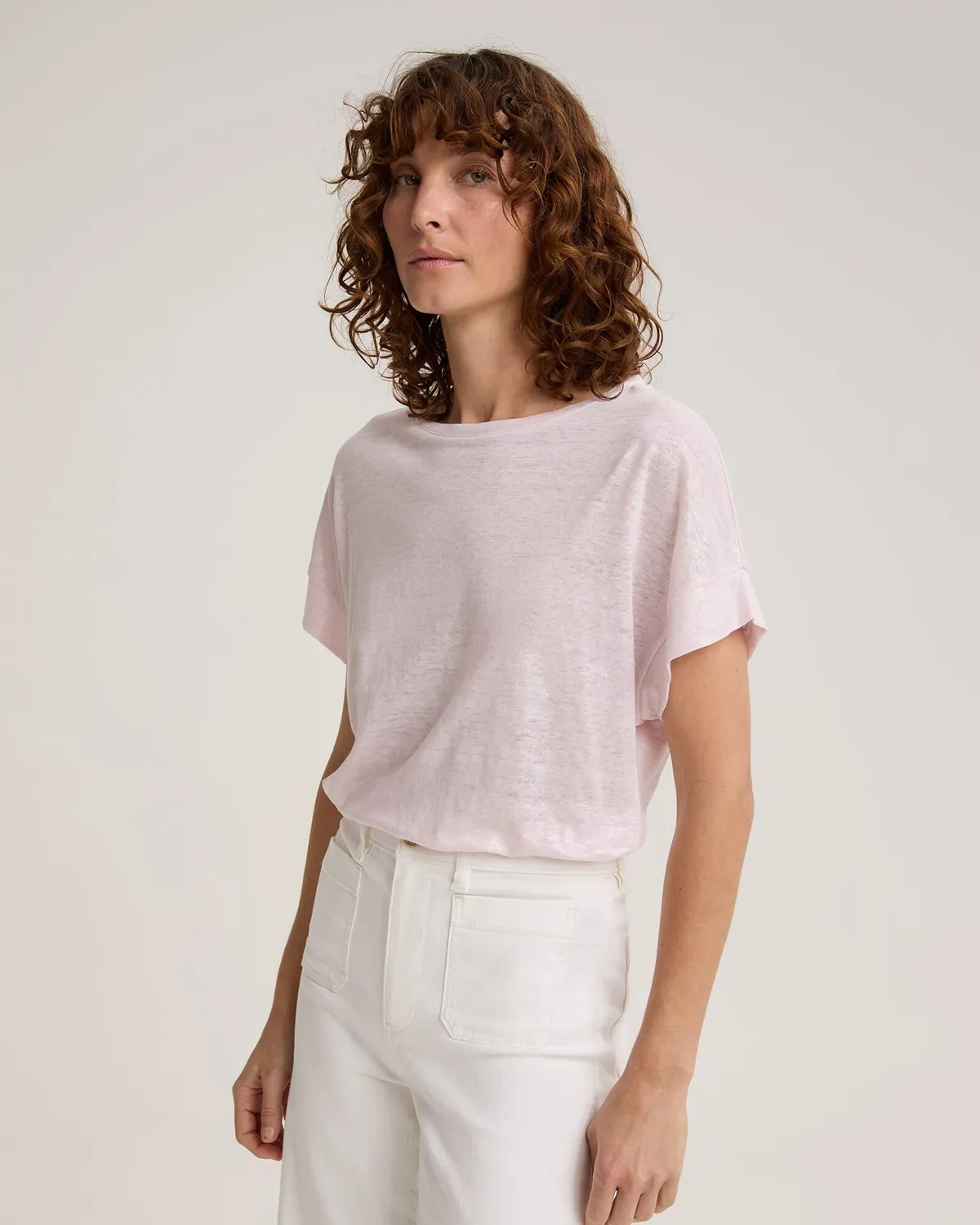 Sportscraft Tonia t-shirt lino argentata manica corta