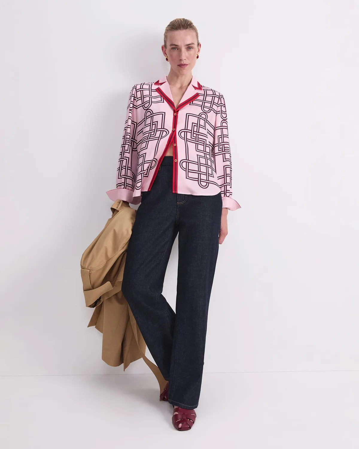 Sportscraft Rhodes blusa viscosa fantasia foulard