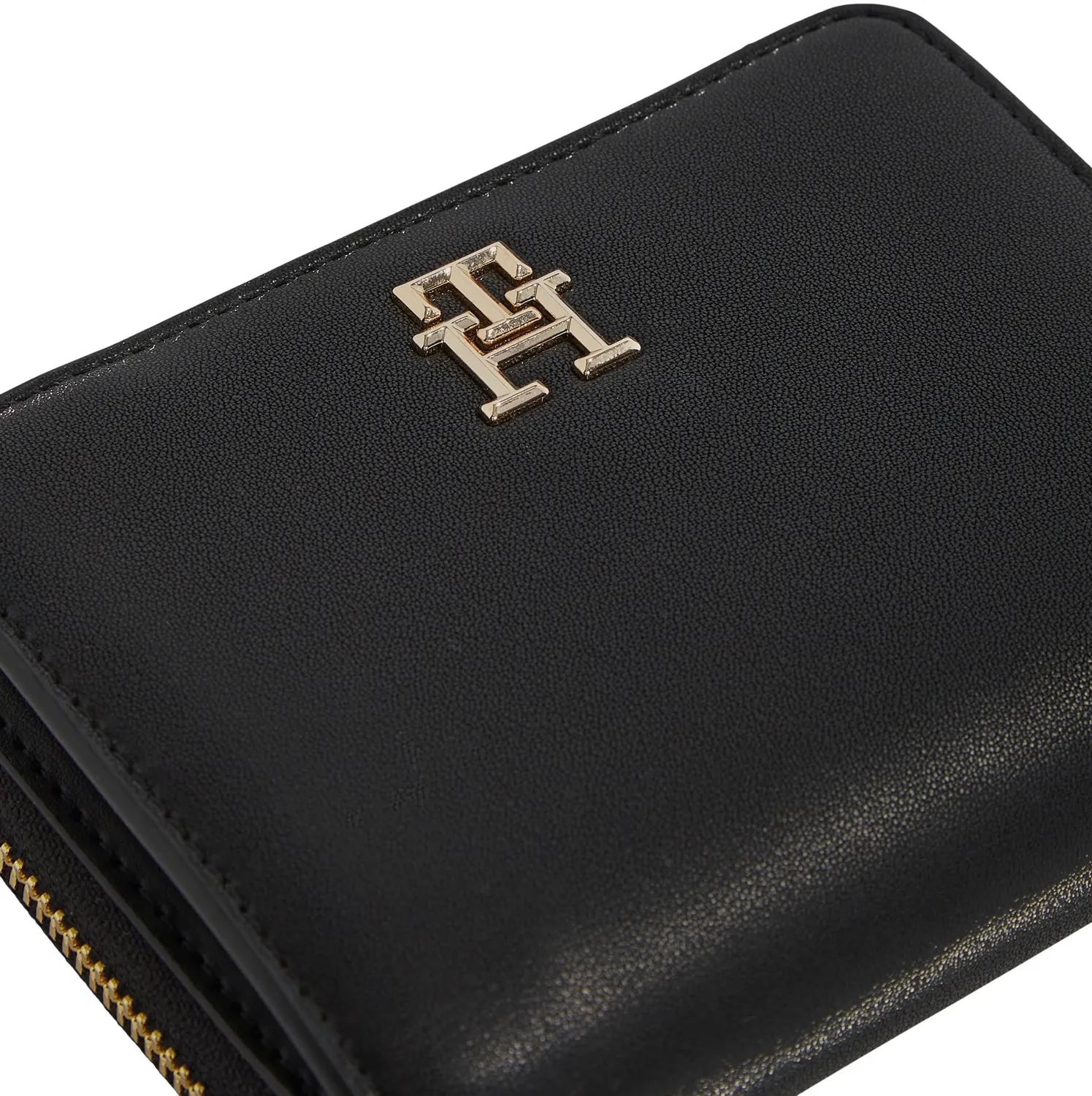 Tommy Hilfiger Logotape Piccolo portafoglio nero compatto