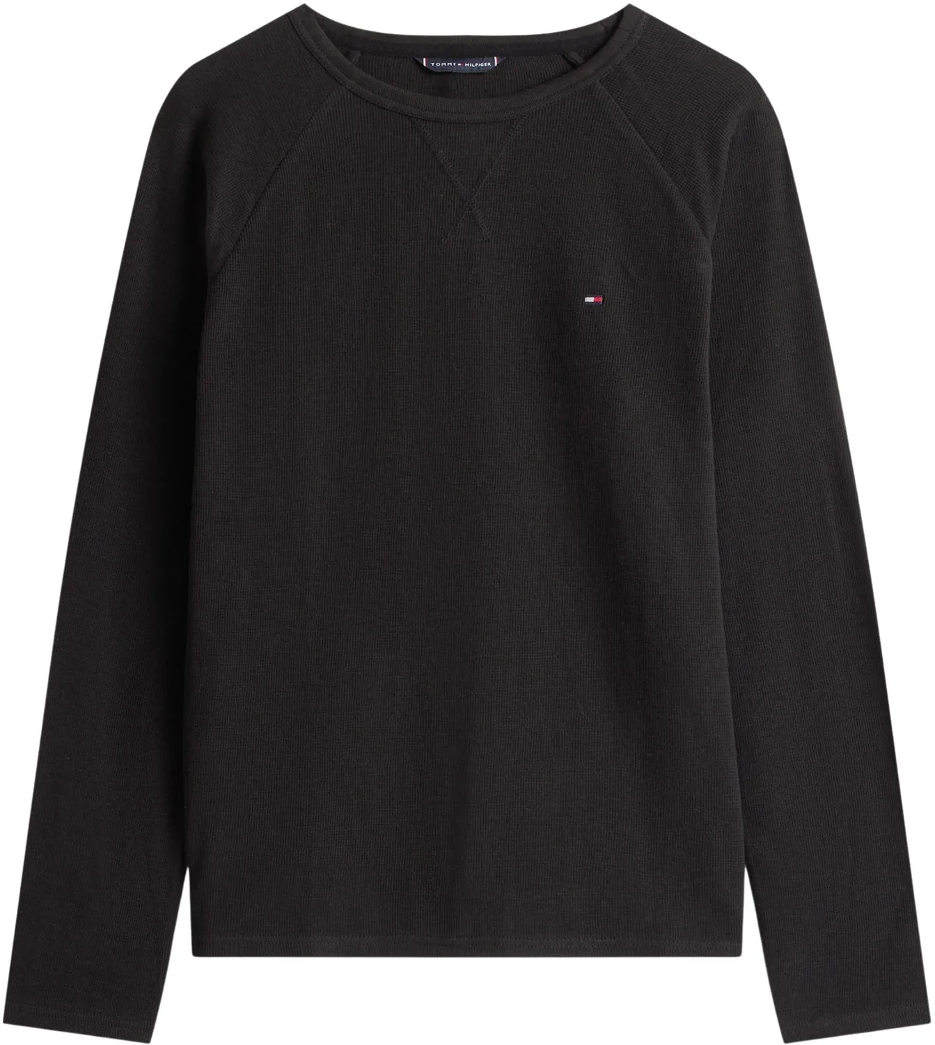 Tommy Hilfiger Waffle T-Shirt Uomo L Manica Lunga Cotone