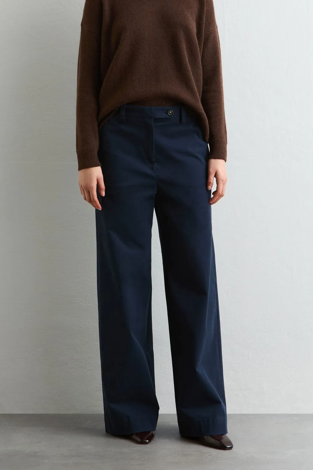 Massimo Alba Lamia pantaloni donna blu gabardine