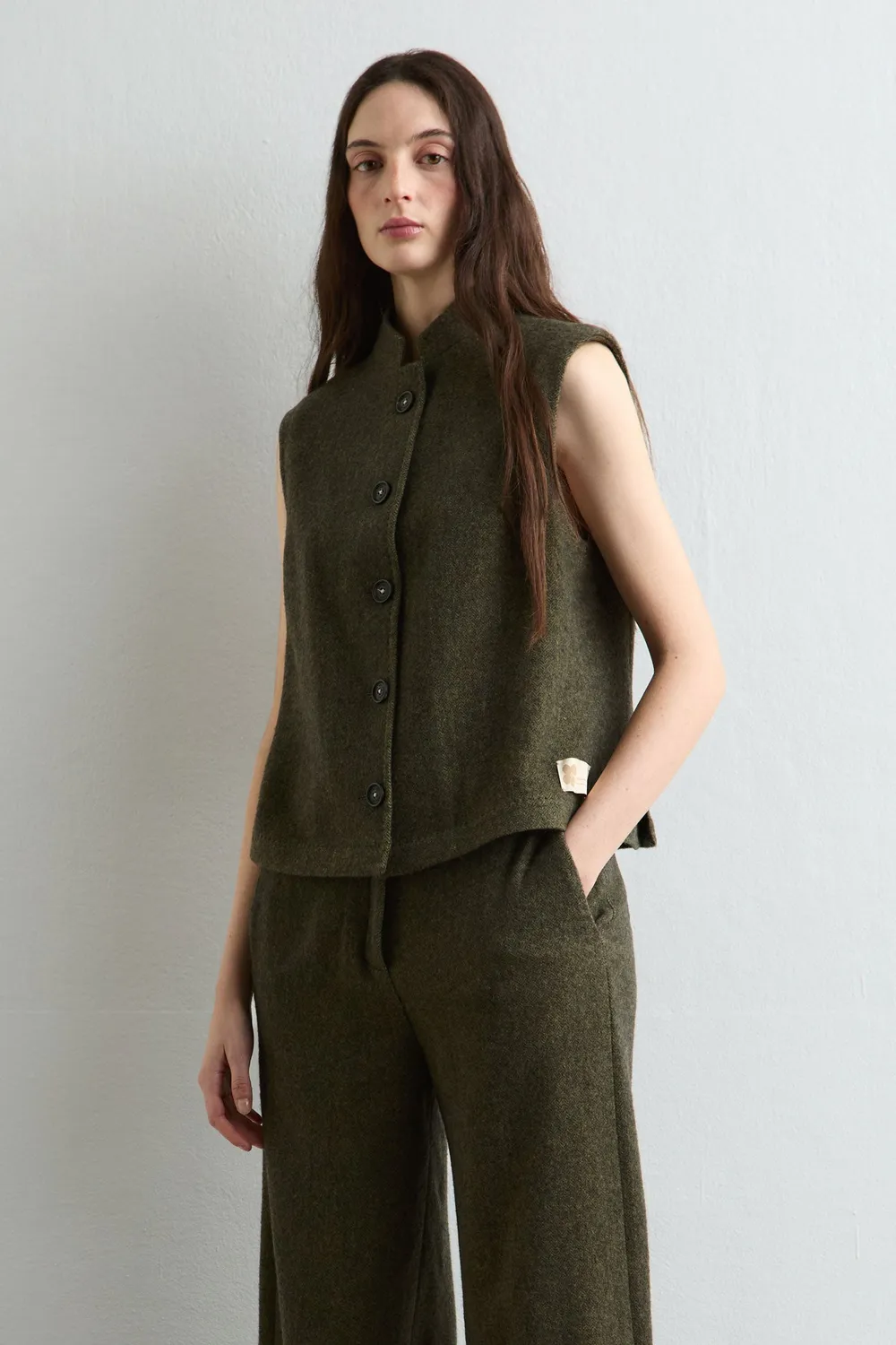Massimo Alba Manipur gilet military lana cashmere