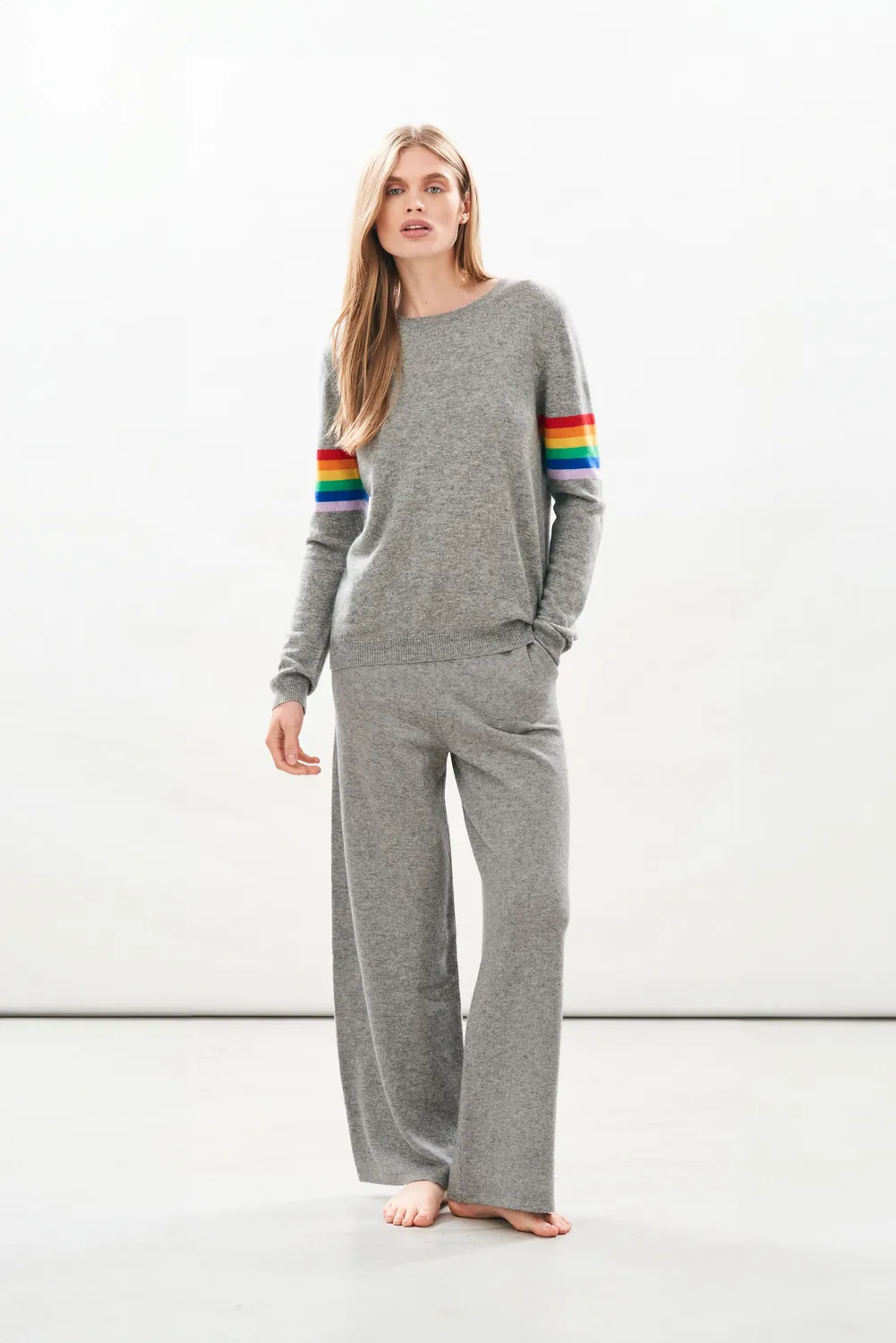 Jumper 1234 Rainbow Arms maglione cashmere grigio