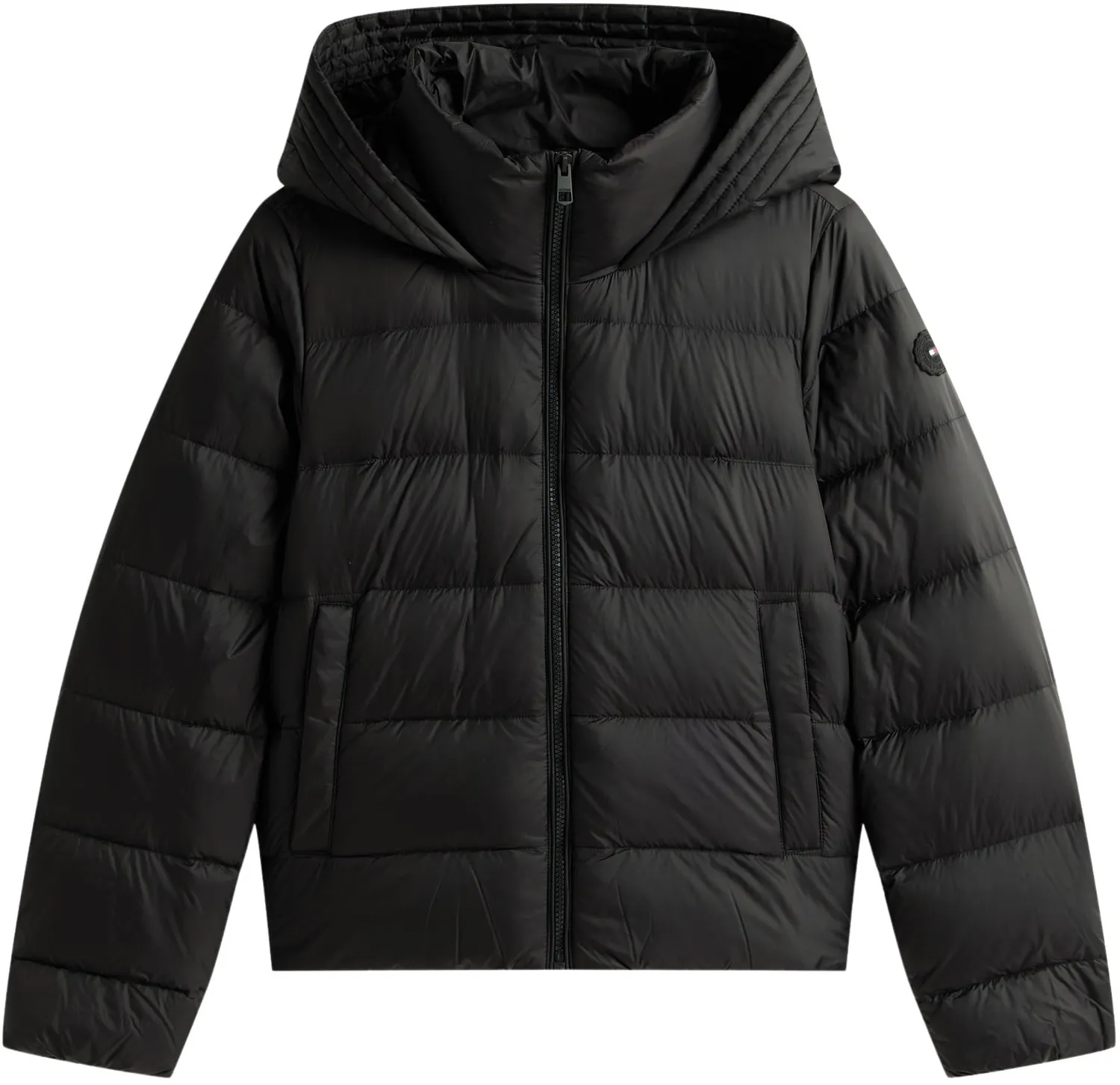 Tommy Hilfiger Down Casual Piumino Donna Nero con Cappuccio M