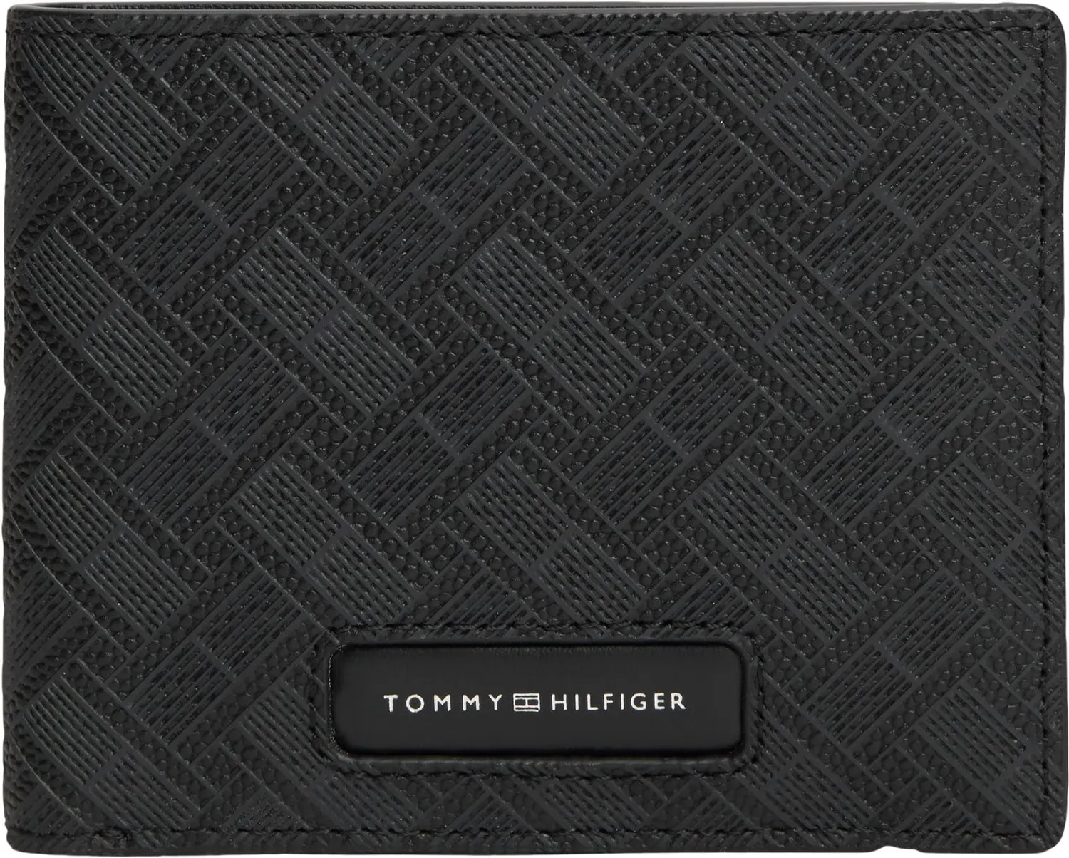 Tommy Hilfiger AM0AM14806 portafoglio uomo nero monogramma