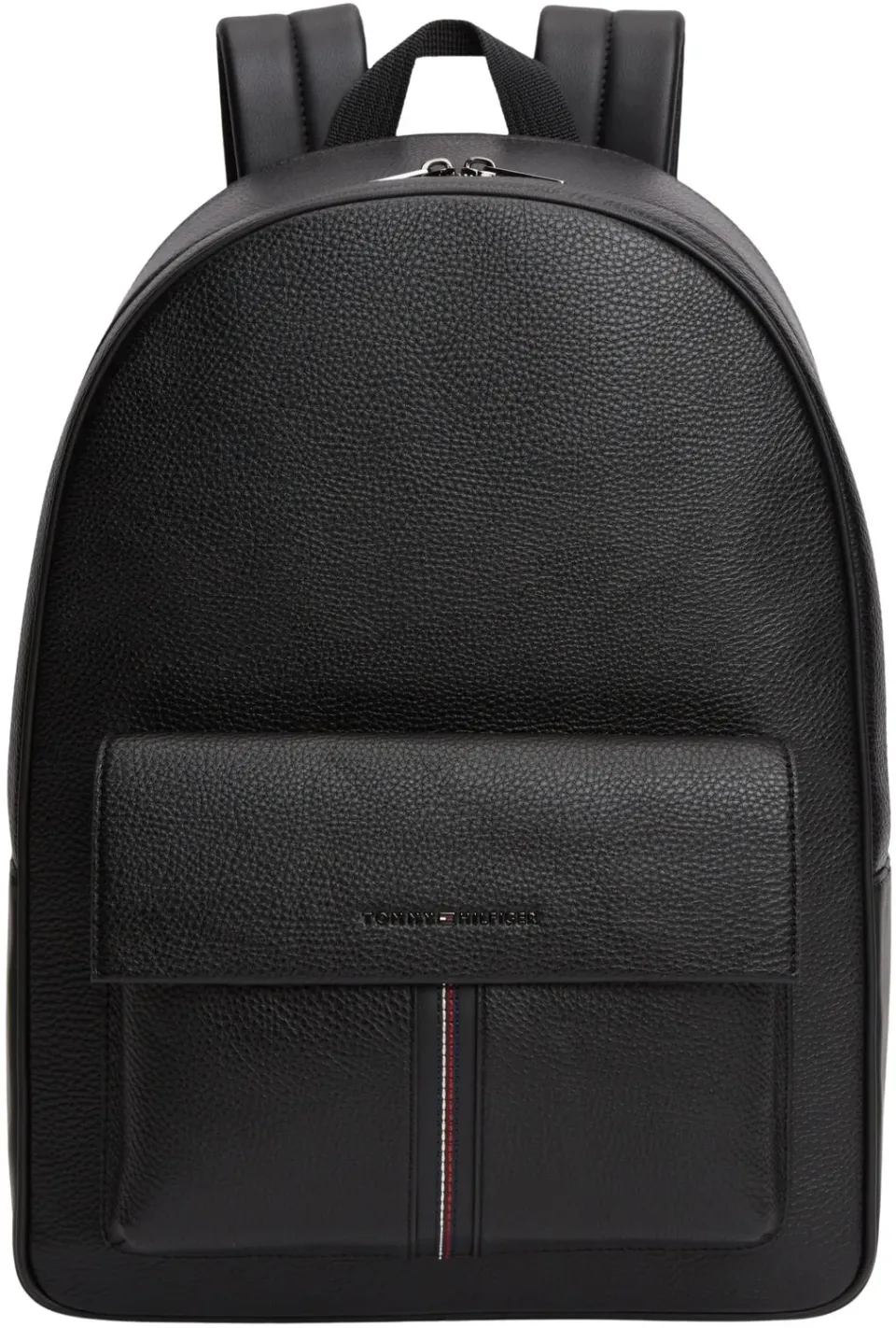 Tommy Hilfiger Central Backpack zaino nero con tasca esterna