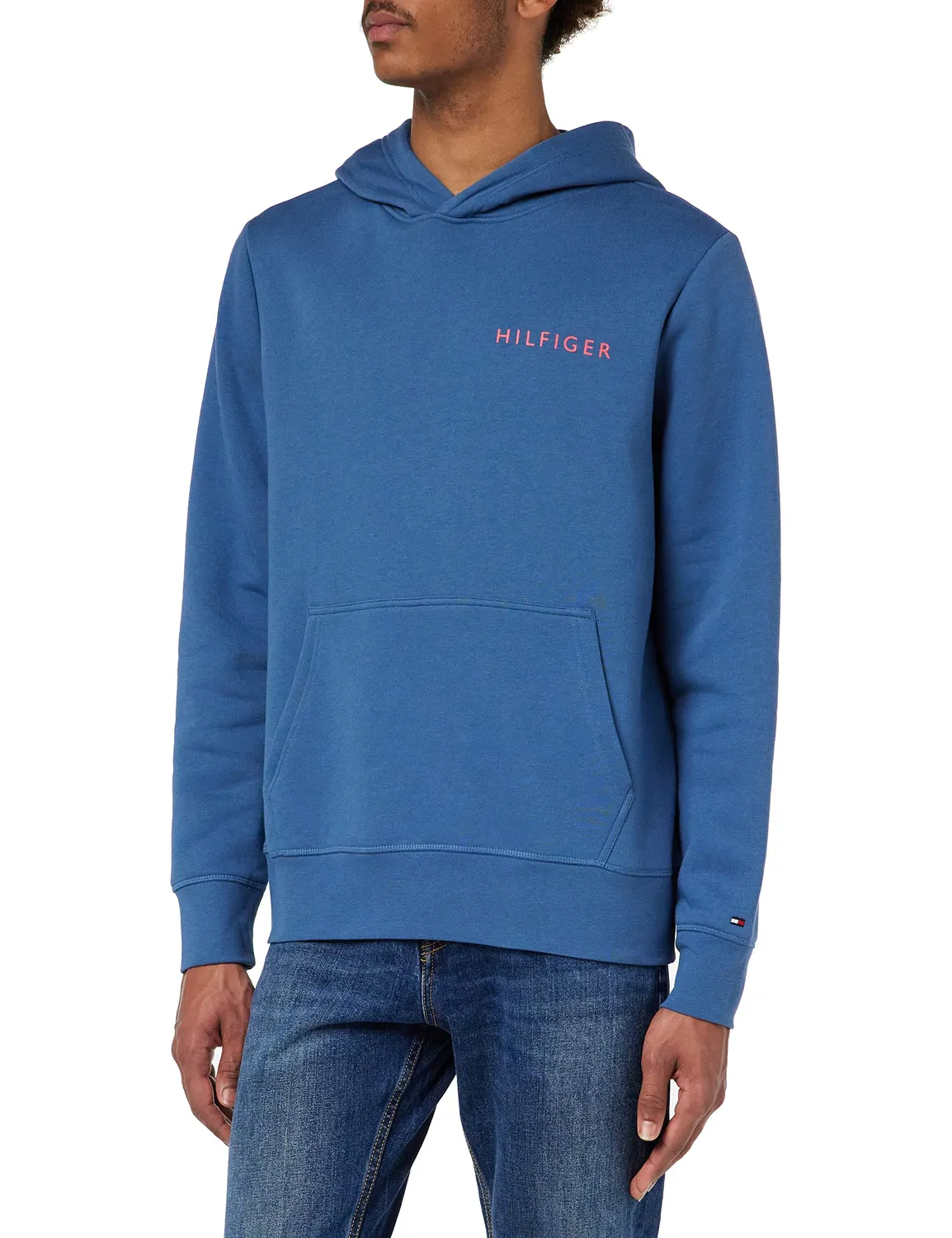 Tommy Hilfiger Pop Color MW0MW32415 felpa uomo blu cappuccio