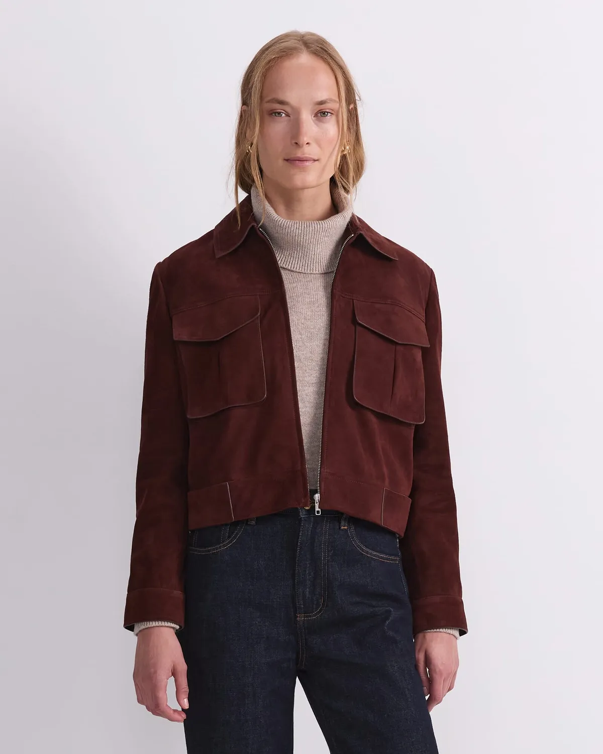 Sportscraft Lolita giacca pelle scamosciata cropped