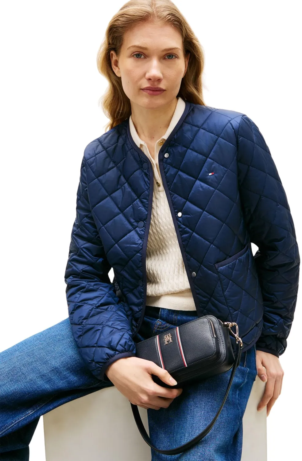 Tommy Hilfiger Th Daily Camera Bag tracolla donna blu 1,5 L