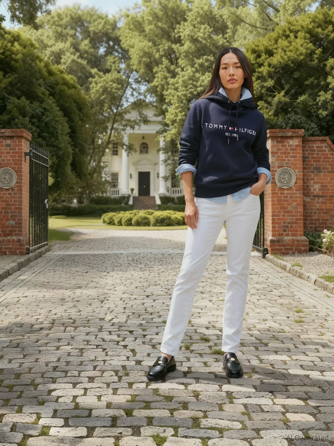 Tommy Hilfiger Heritage Felpa Donna Cappuccio Cotone