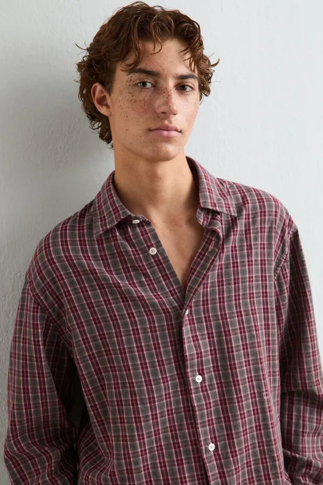 Massimo Alba Boxy camicia rosa cotone uomo