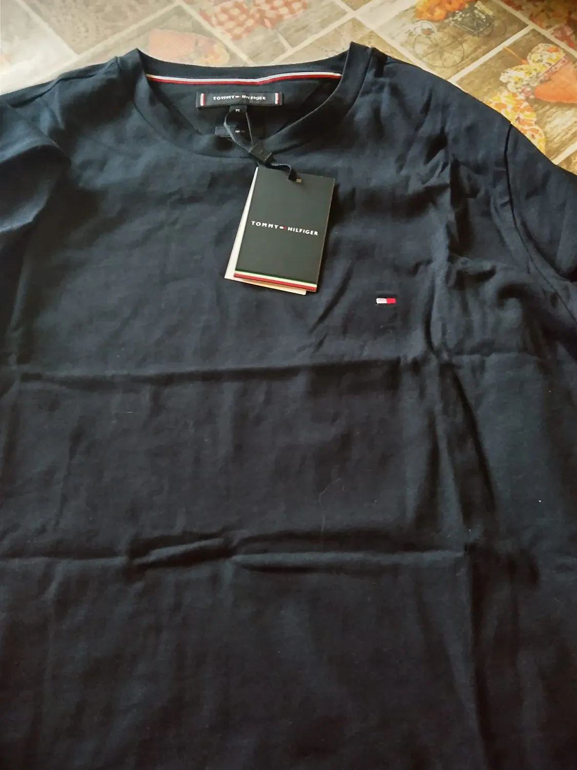 Tommy Hilfiger Logo maglia uomo maniche lunghe cotone nera