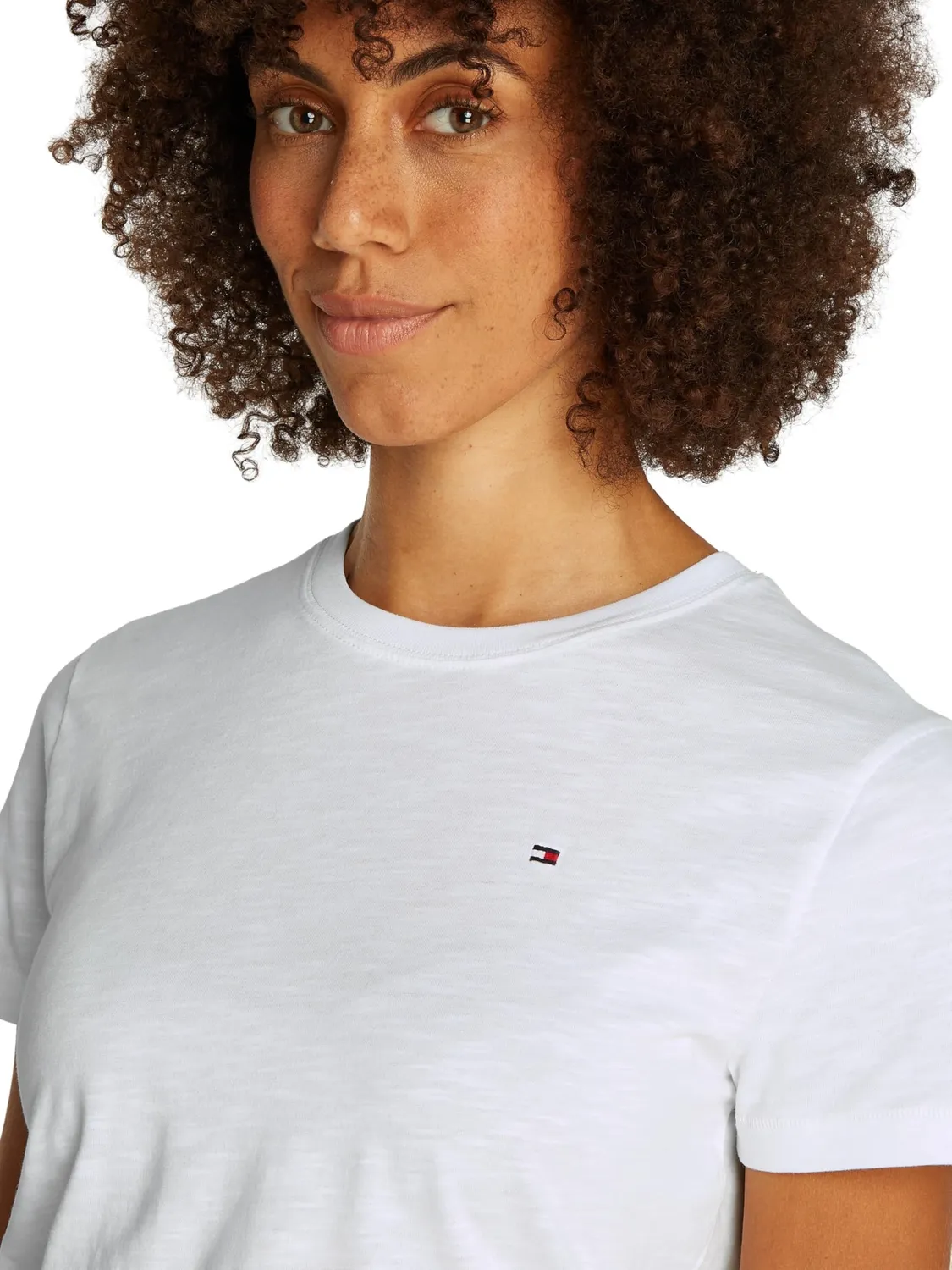 Tommy Hilfiger Slim T-Shirt Donna Bianca S