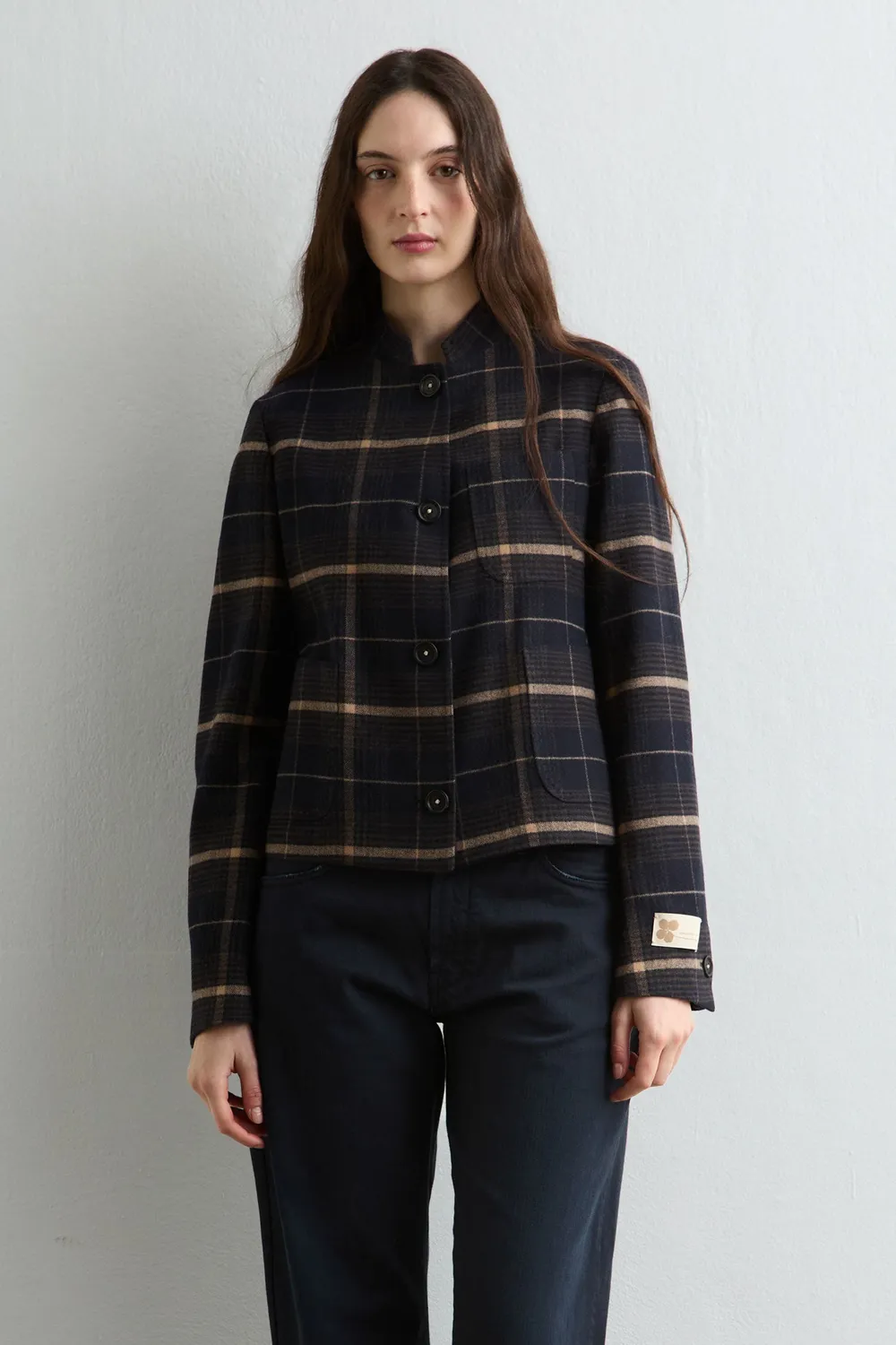 Massimo Alba Agra giacca donna blu lana e cashmere