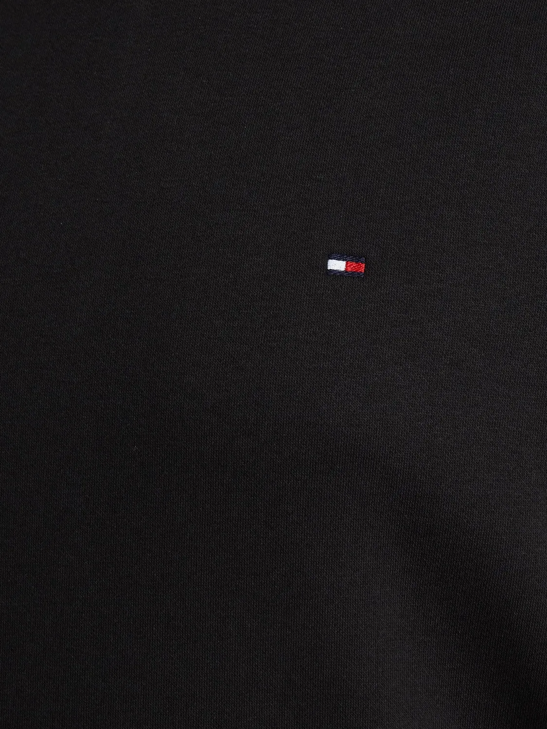 Tommy Hilfiger Flag Logo felpa uomo nera XXL Plus Tall girocollo