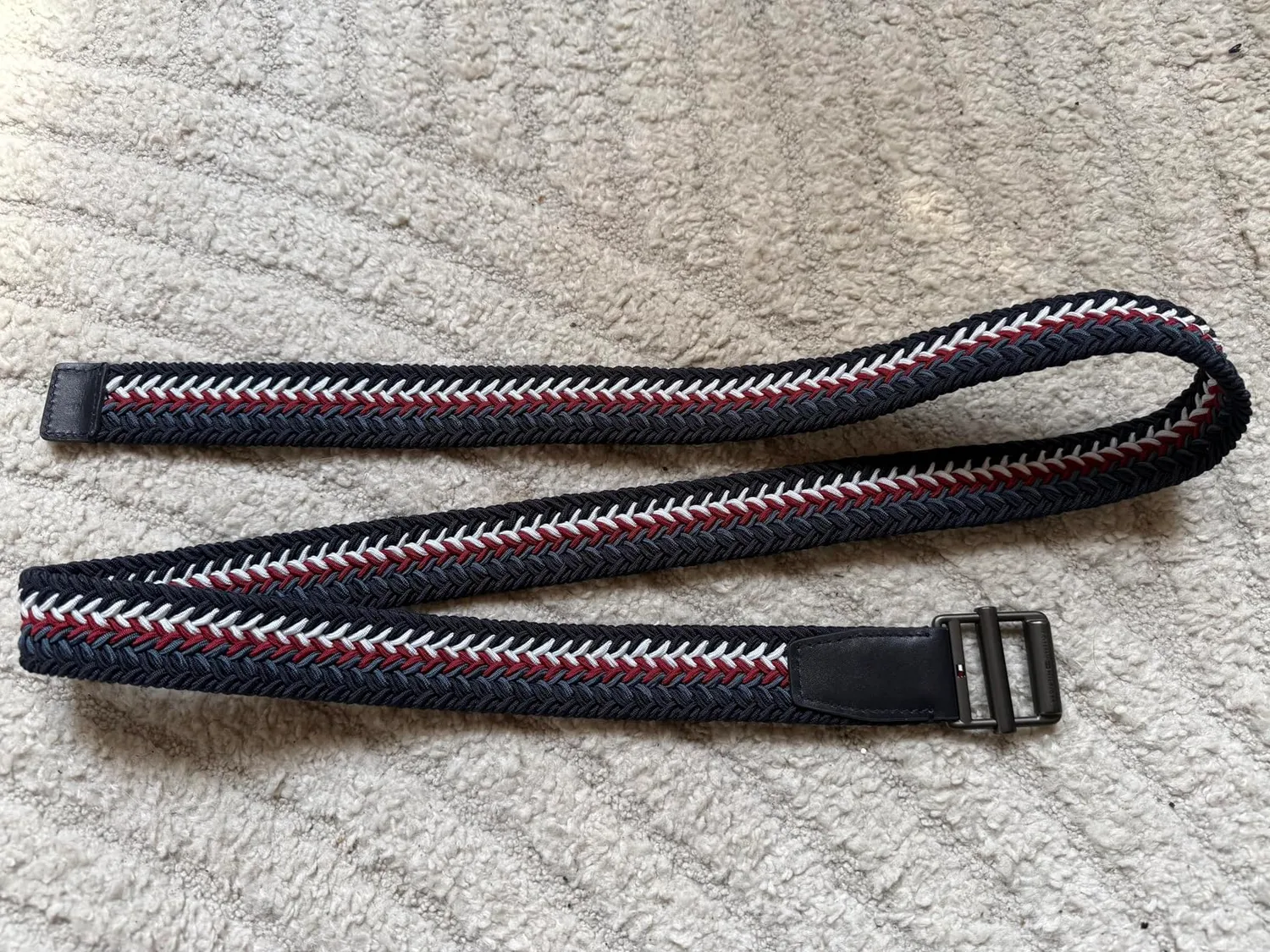 Tommy Hilfiger Roller Buckle Webbing cintura uomo beige 90