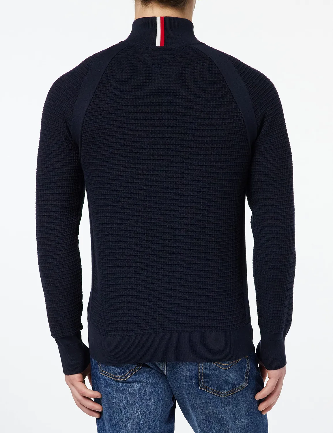 Tommy Hilfiger pullover uomo senza cappuccio L blu cotone