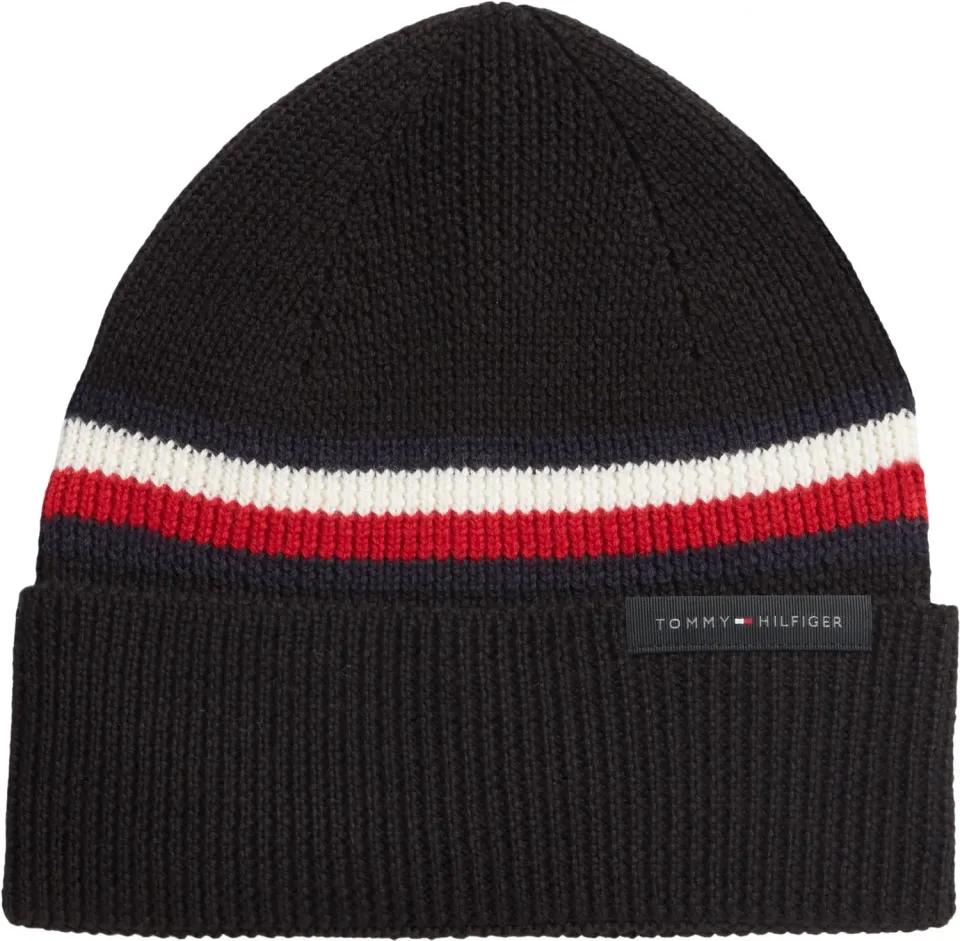 Tommy Hilfiger TH RWB Beanie AM0AM14534 berretto uomo nero