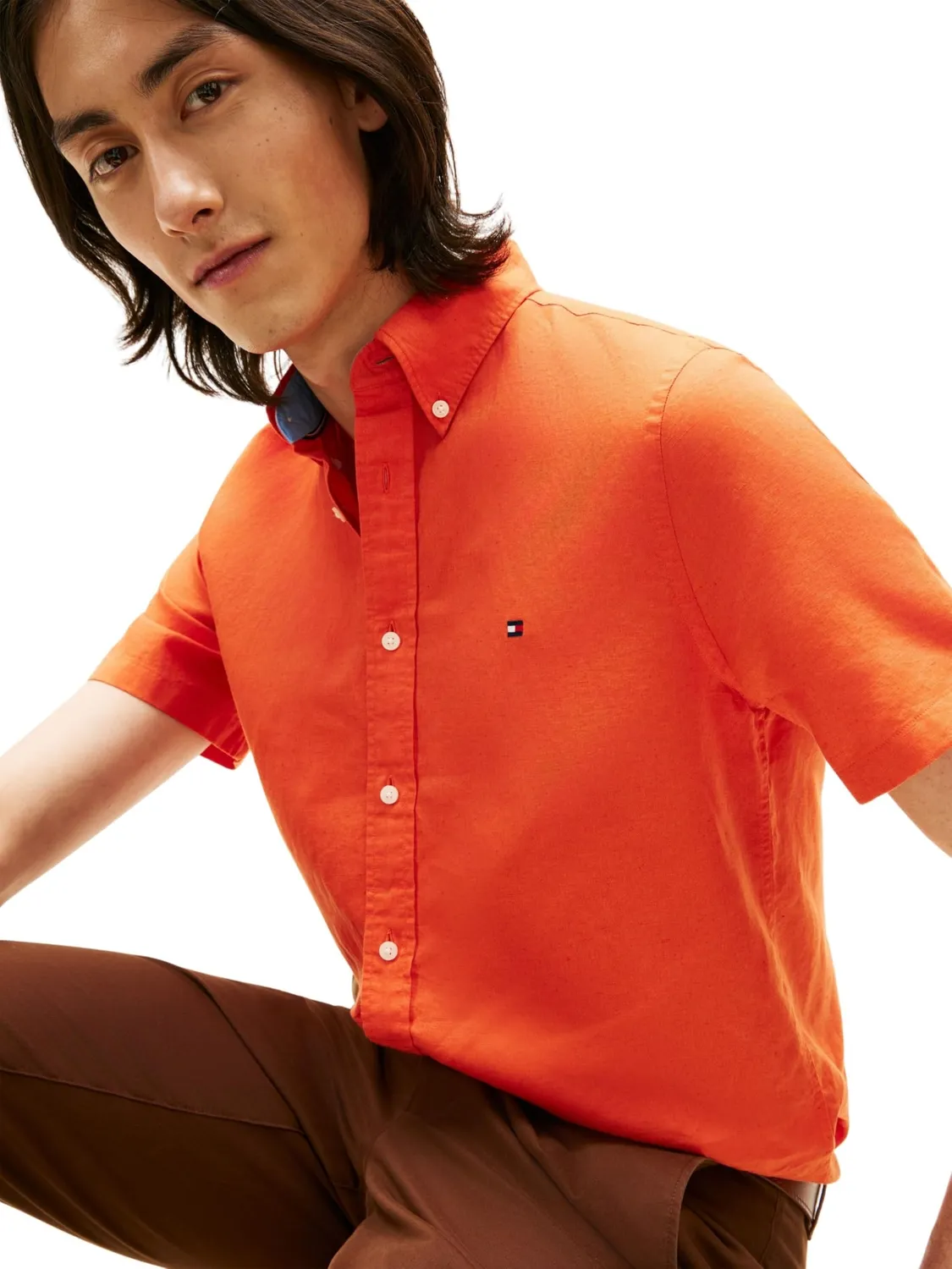Tommy Hilfiger camicia uomo manica corta cotone