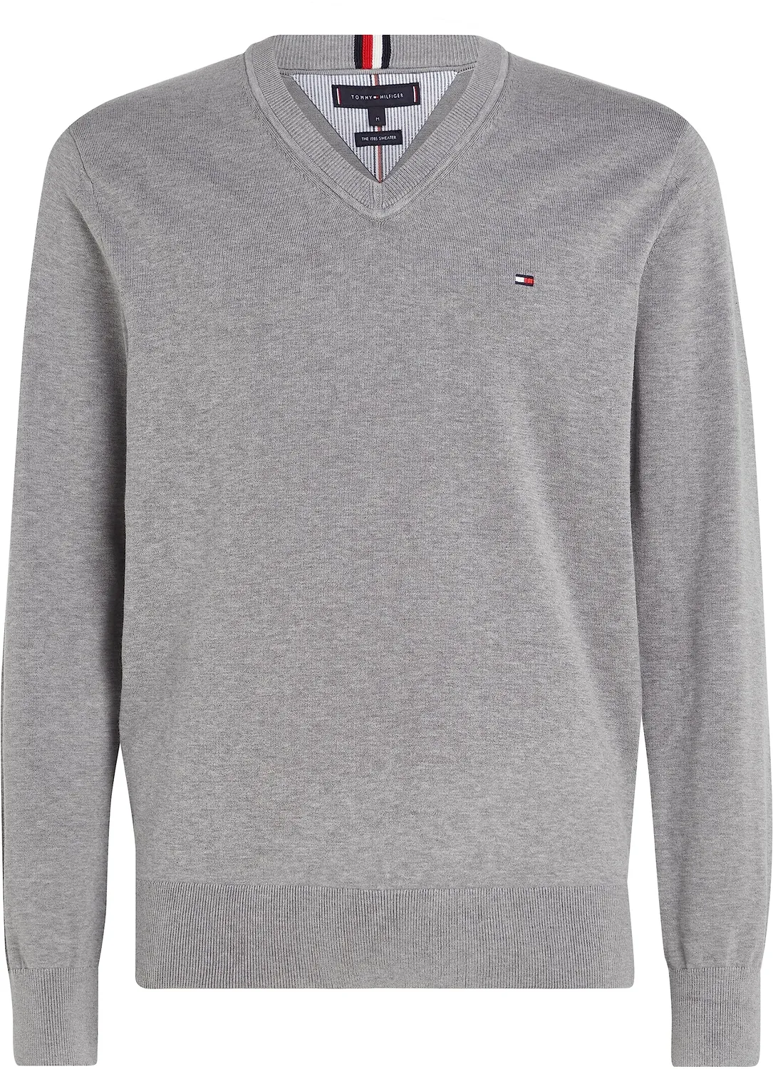 Tommy Hilfiger V-Neck pullover uomo nero scollo a V elegante