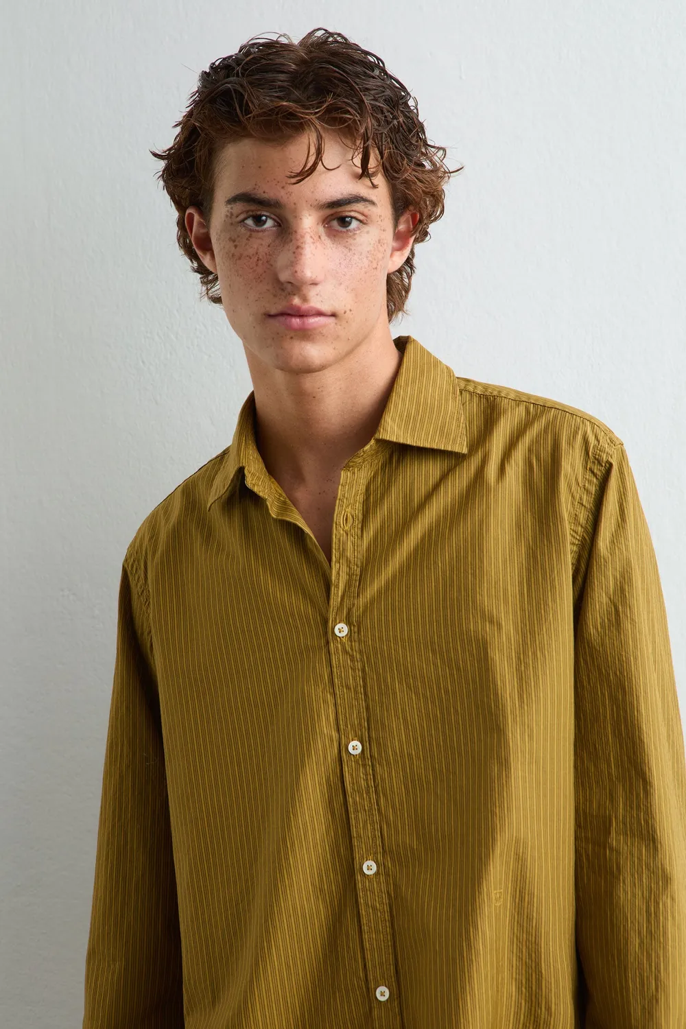 Massimo Alba Genova camicia uomo nugget gold cotone