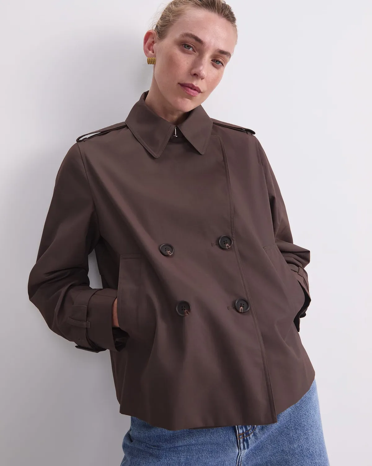 Sportscraft Audrey Crop Trench corto in lino