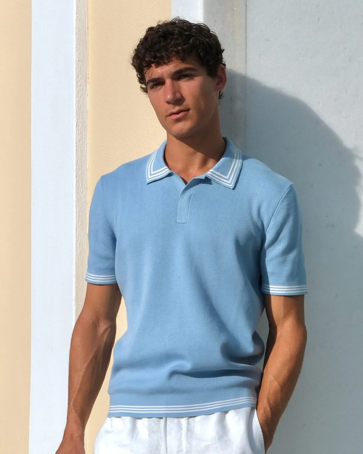 Sportscraft Finnley Knit polo cotone righe M