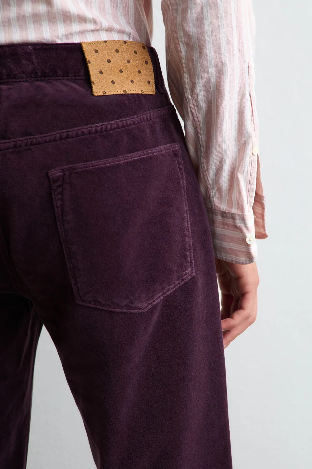 Massimo Alba Alunga pantaloni uomo rosso vellutino