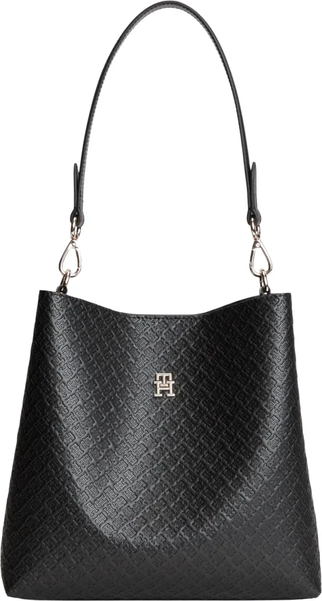 Tommy Hilfiger TH Icon Mono Borsetta Spalla Donna Nera