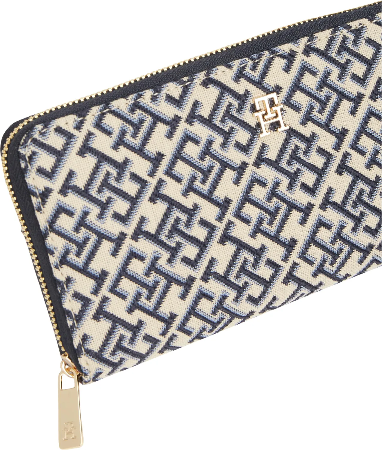 Tommy Hilfiger TH Icon portafoglio donna zip blu grande
