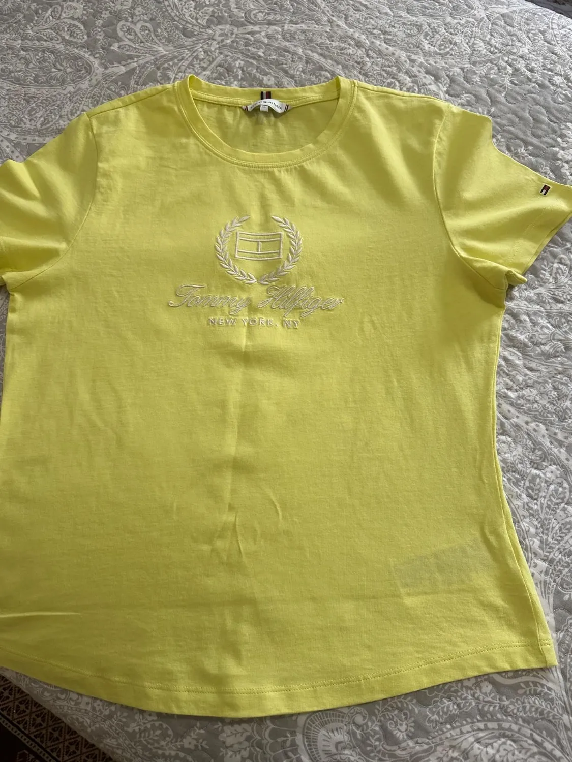 Tommy Hilfiger Slim Flag Tee t-shirt donna rosso slim