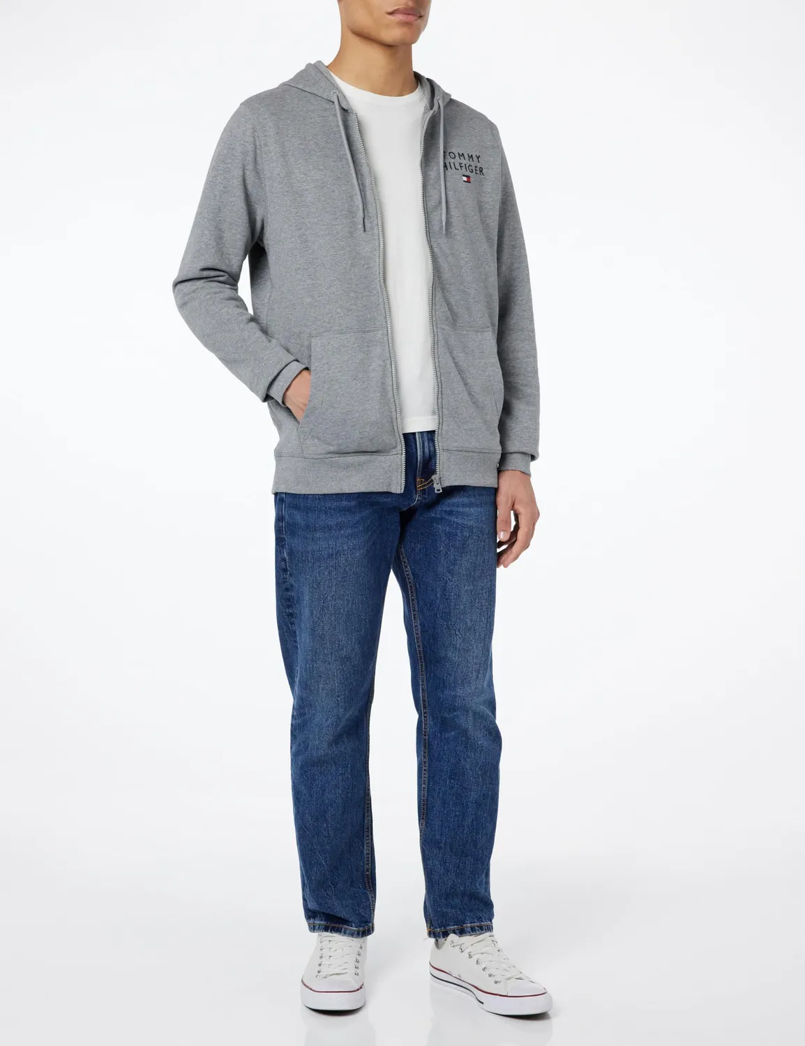 Tommy Hilfiger Cerniera felpa uomo cappuccio zip intera