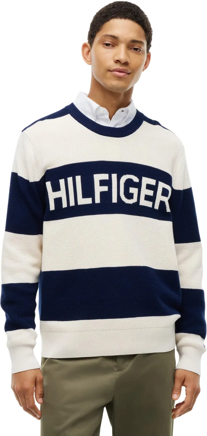 Tommy Hilfiger Waffle MW0MW44771 felpa uomo L blu navy