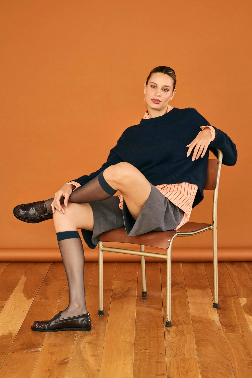 Jumper 1234 Oversize maglione cashmere navy over