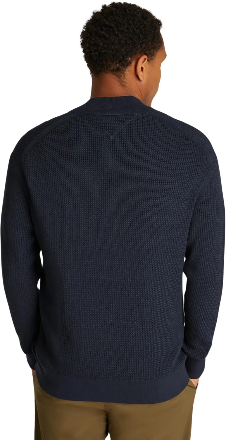 Tommy Hilfiger Structure Baseball Zip Through cardigan uomo blu S