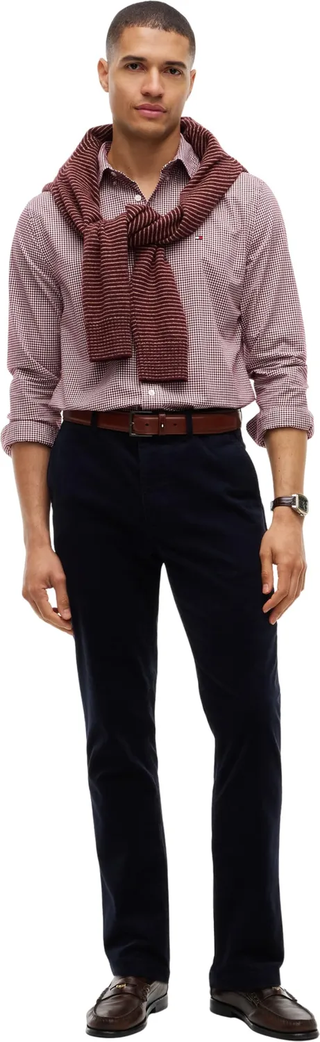 Tommy Hilfiger Flex Poplin Gingham camicia uomo quadri