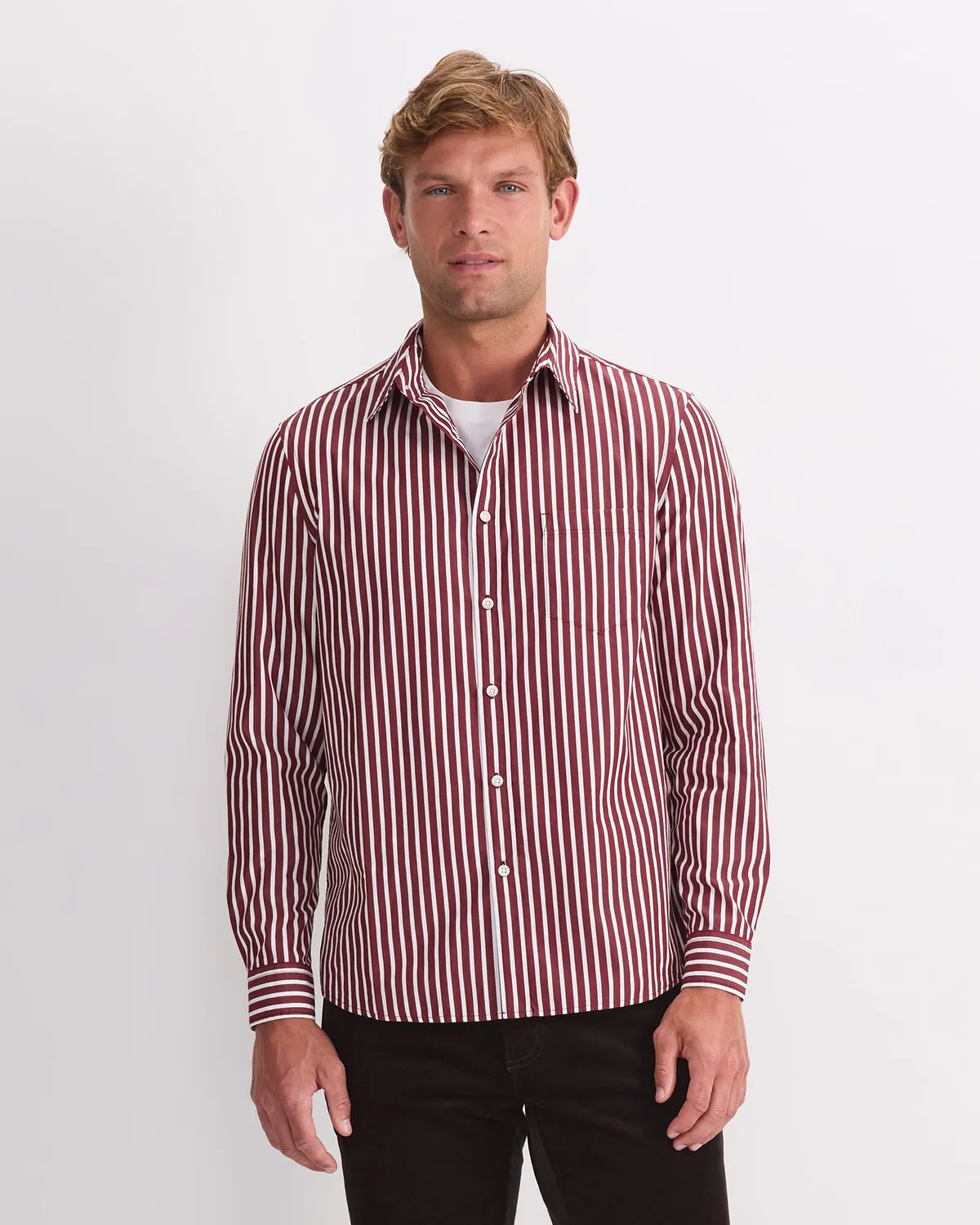 Sportscraft Ryan Stripe camicia maniche lunghe cotone riga