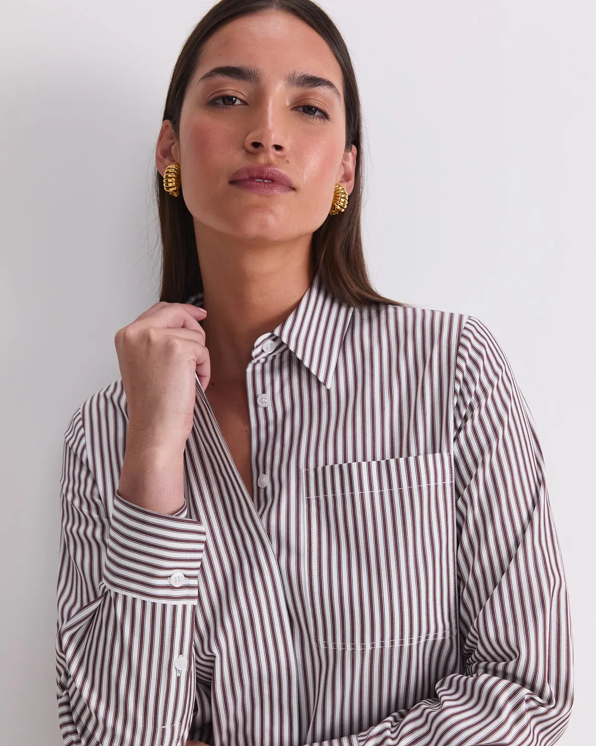 Sportscraft Priscilla Stripe camicia a righe relaxed donna