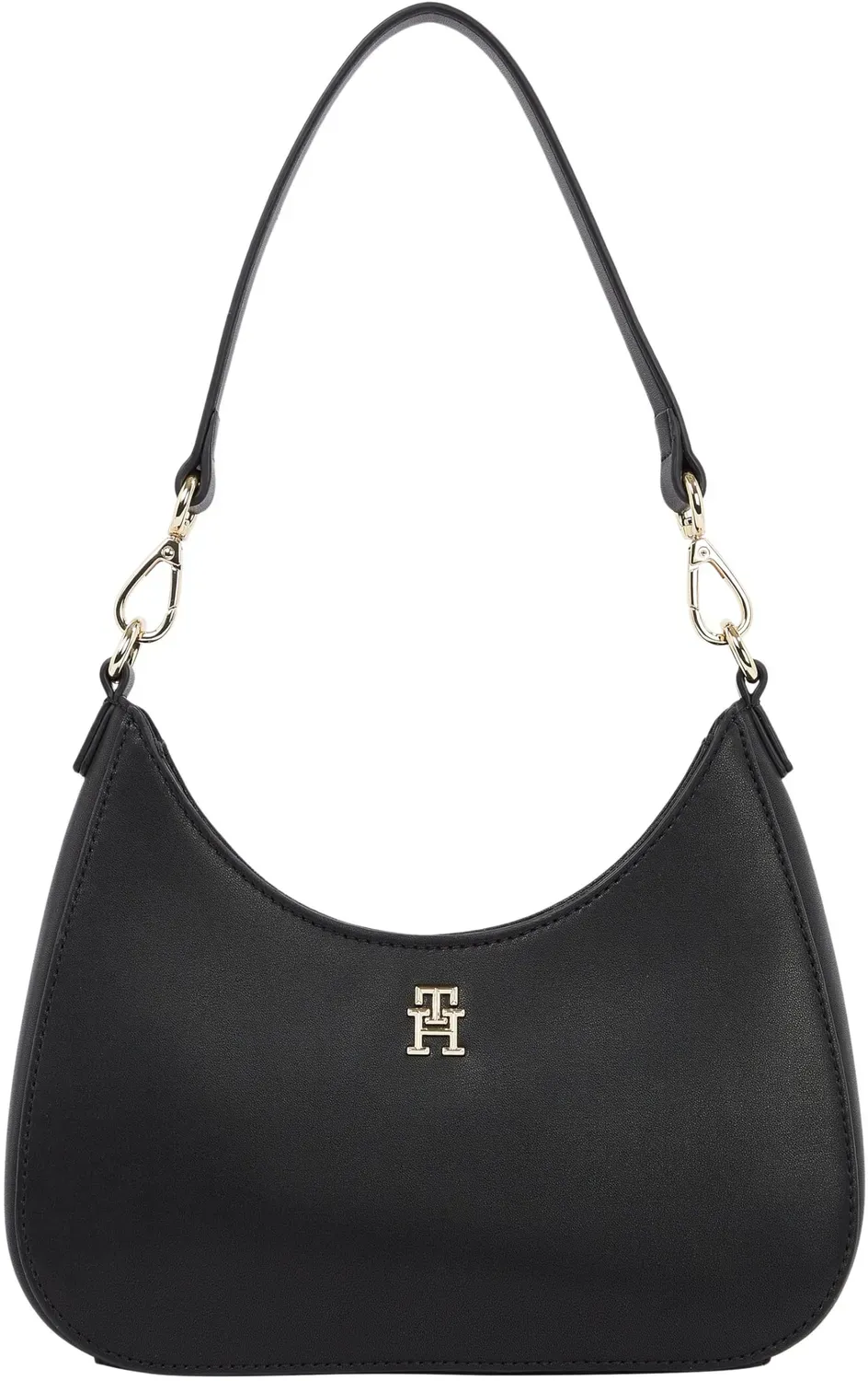 Tommy Hilfiger Logotape borsa spalla nera con zip