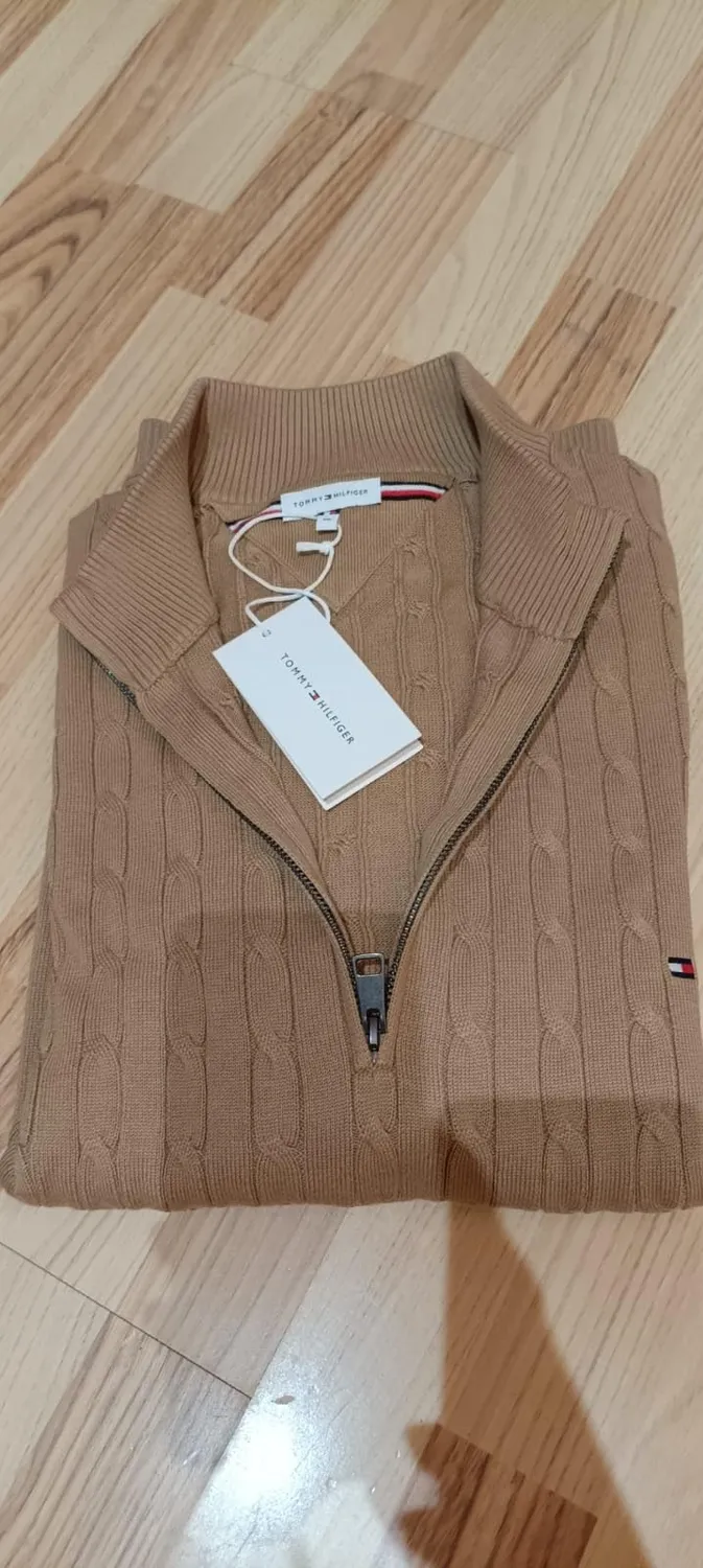 Tommy Hilfiger MW0MW36532 maglione mezza zip M cotone