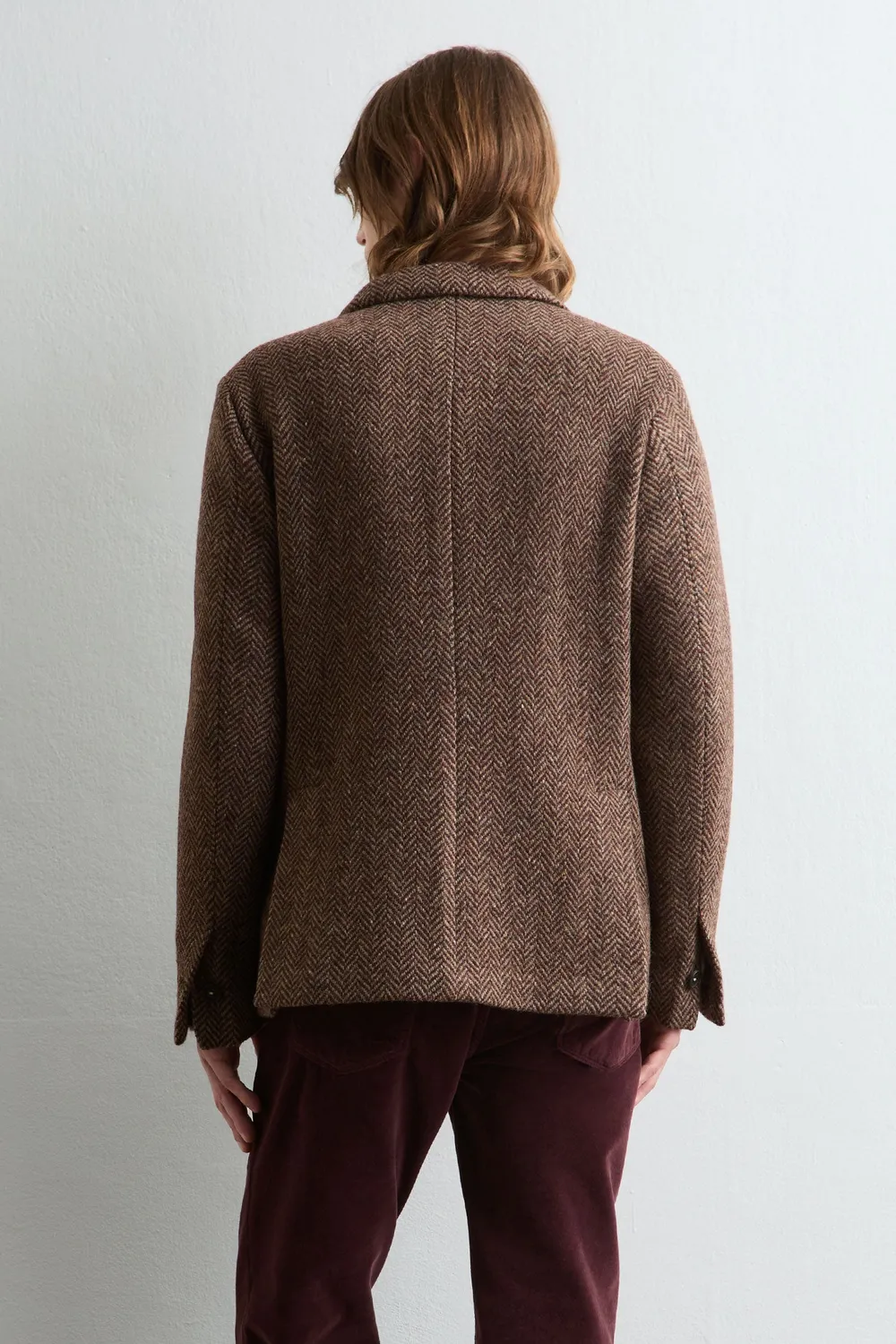 Massimo Alba Brando giacca uomo brown lino cotone